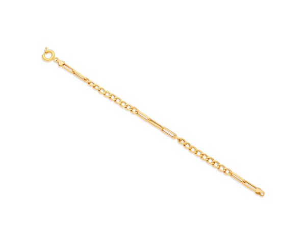Paper Clip and Curb Chain Bracelet